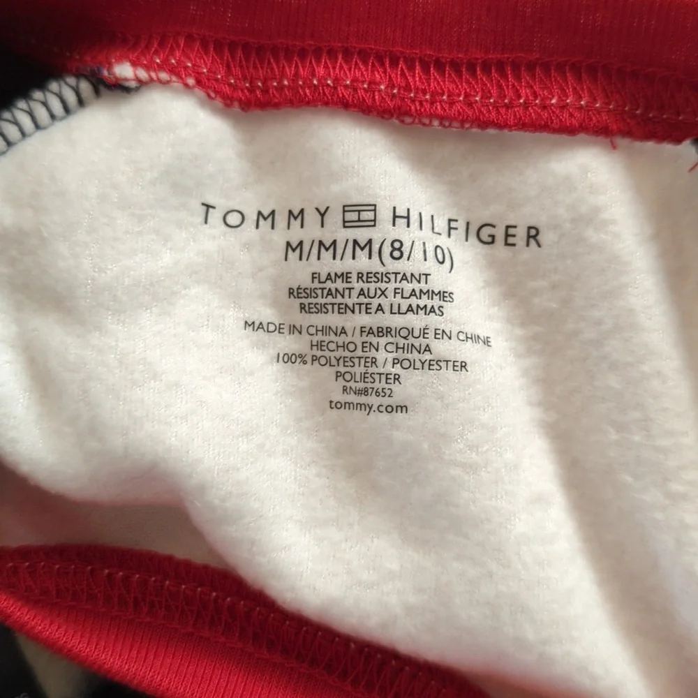 Tommy Hilfiger Girls 2-Pc. Navy, Red, & White Heart Pajama Set Size Medium 8/10